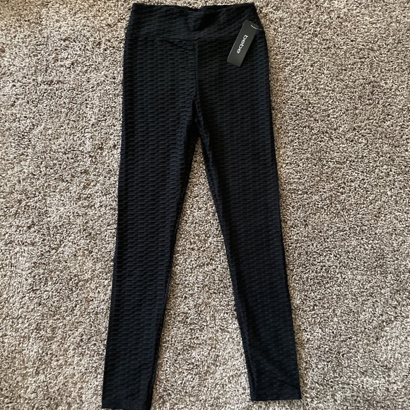 Bebe Rhinestone Honeycomb Textured Leggings Brand new - Picture 3 of 8